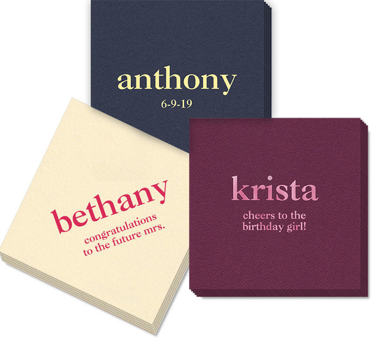 Design Your Own Big Name Linen Like Napkins